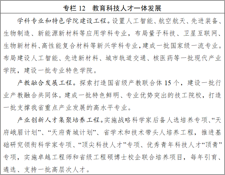 四川省国民经济和社会发展第十五个五年规划纲要(图12)