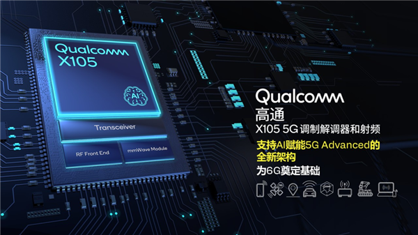 高通X1055G调制解调器发布：下行速率达148Gbps领先行业(图1)